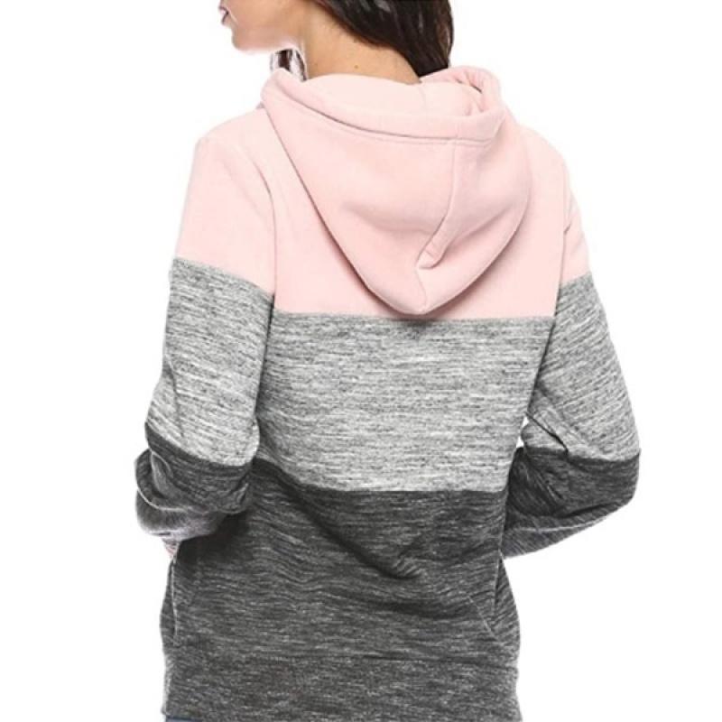 Damen Gestreiftes Sweatshirt Kapuzenpullover Hoodies und Sweatshirts Kapuzen-Hoodies