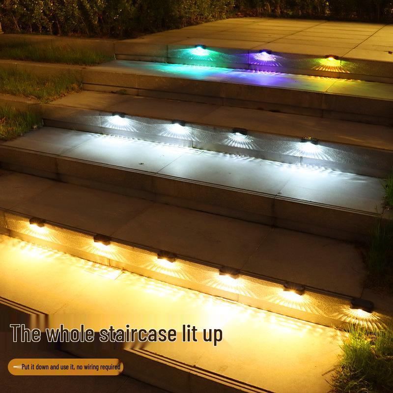 Solarbetriebene Außenstufen- und Geländerleuchten für Gärten und Treppen