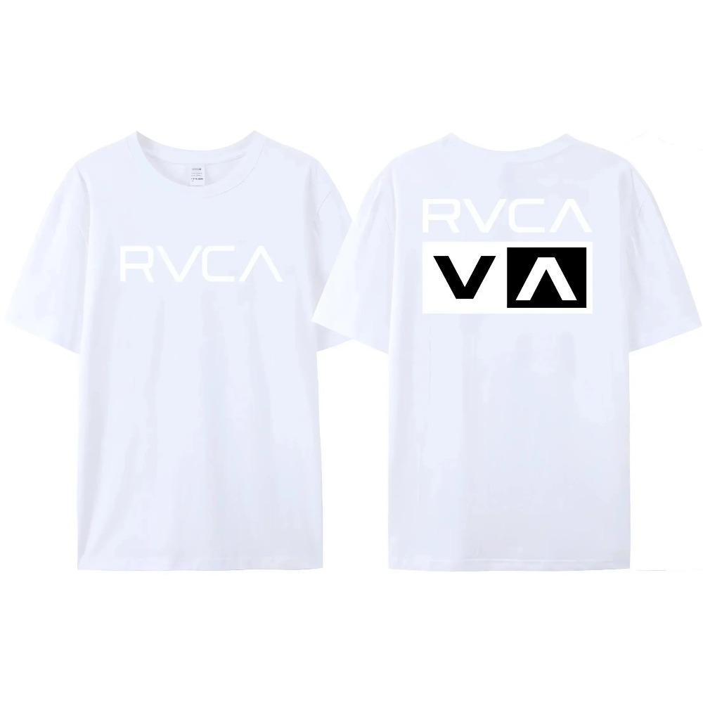 T-shirt RVCA 100% Cotone Uomo Donna THE BALANCE OF OPPOSITES Maglietta T-shirt Design Oversize Manica Corta T-shirt Brand Top Abbigliamento