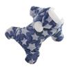 Dog Fleece Clothes Star Pattern 4 Legs Coral Fleece Puppy Hoodie for Autumn Winter Blue M