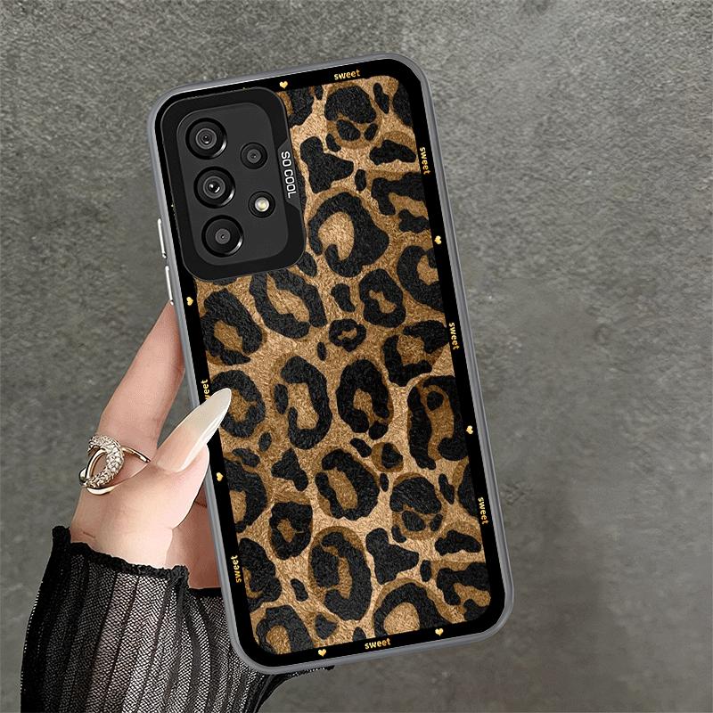 Fashion Sweet Leopard Print Shockproof Phone Case for Samsung A17 A16 A15 A14 A37 A57 A36 A56 A26 A35 A55 A25 A34 A54 A24 A13 A2