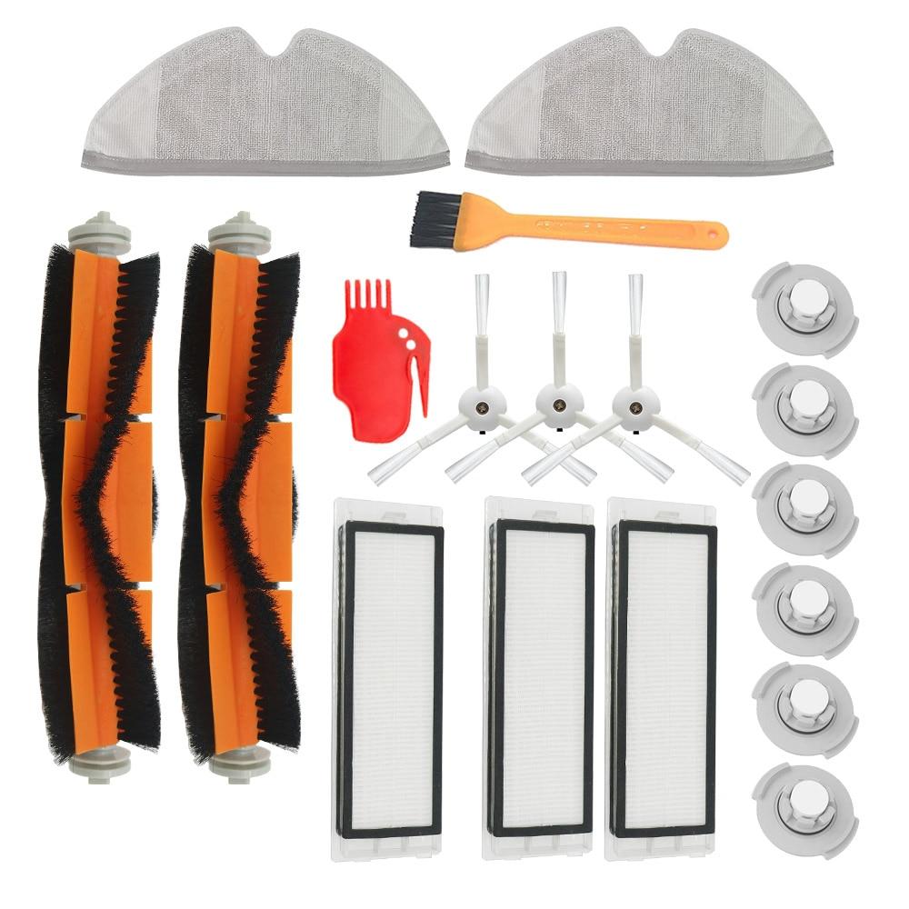 HEPA-filter + sidebørste + hovedbørste for Xiaomi MI Robotstøvsuger 2 Roborock S50 S51 støvsugerdeler, tilbehør