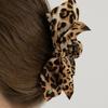 Leopard Double Ribbon Hair Crow Clip HB2276