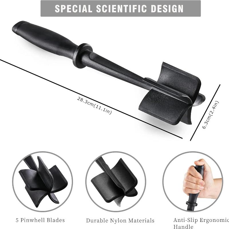 1pcs Meat Chopper Ground Beef Masher Agitator Spatula for Hamburger Chopped Potato Masher Cutter Mixer Tool Kitchen Gadget