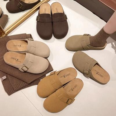 Fashion Comwarm Cork Footbed Clogs For Women Men Fashion Leather Mules Comfort Potato Shoes With Arch Support Indoor Outdoor Flat Slides