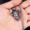 Nordic Retro Men's Pendant Viking Warrior Pendant Bull Head Jewelry Titanium Steel Necklace
