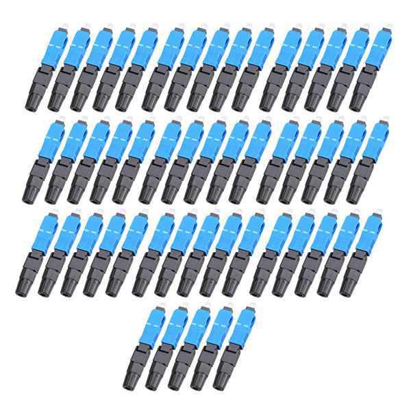 50x SC Cold Flush Mount Fiber Optic Quick Connectors (Plastic) - Color: As Shown