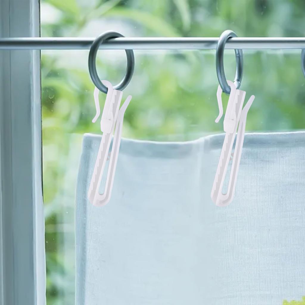 Stable Support Home Curtain Hooks 100pcs Depth Adjustable Hooks Flexibly Adjustable Greater Load-bearing Capacity