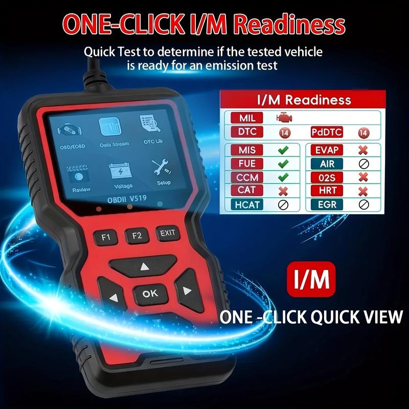 Obd2 Diagnostic Scanner Tool - Engine Fault Code Reader for All Cars Since 1996, with Real-Time Data Stream,Code Erase Function