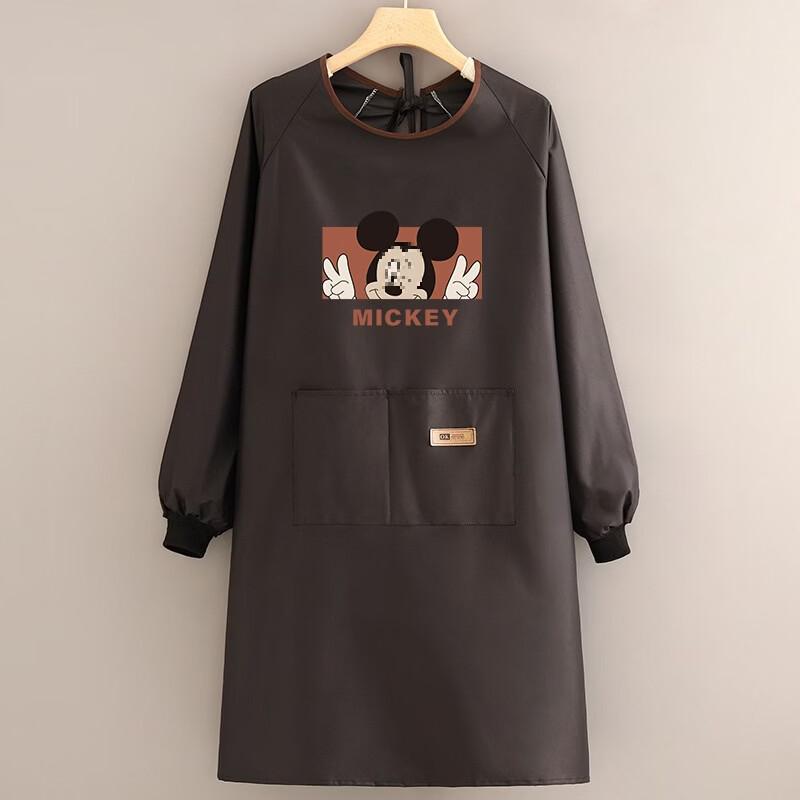 Waterproof Long-Sleeve Kitchen Apron with Phone Pocket