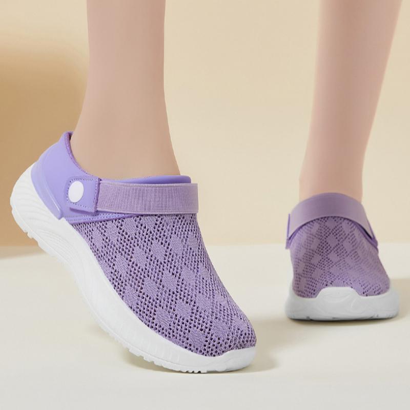 Summer Mesh Hollow Out Half Drag, One Foot On Slippers, Go Out and Wear Fashionable Casual Shoes