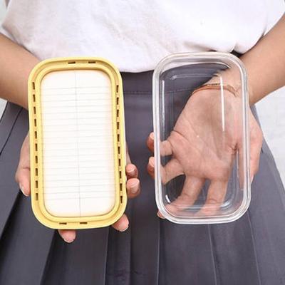 Butter Cutting Storage Box Easy Rectangle Cheese Keeper Container for Dining