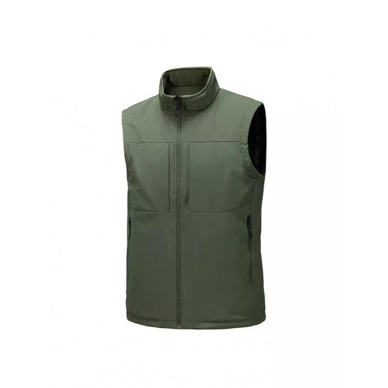 Herbst und Winter Herren Mittleren Alters Samt Verdickt Weste Mit Einer Basis Zum Warmhalten Und Lässige Weste, Tragen Einer Mehrere Taschen Weste An Beiden Seiten