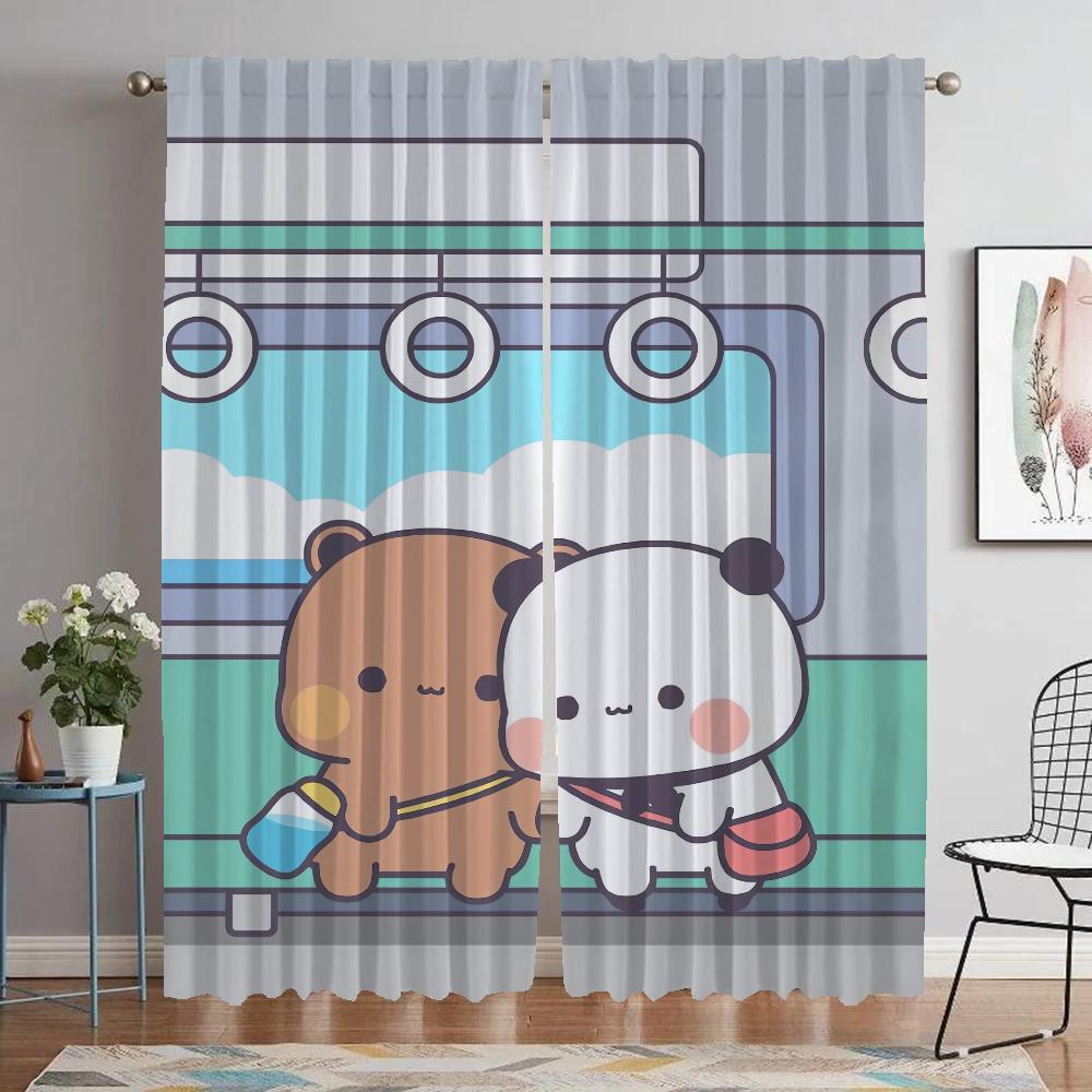 Bubu and Dudu Curtains for Living Room Curtain for Room 2 Panel Partition Home Interior Curtains Halloween Decoration Shades