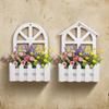 Hanging Garden Fence Flower Pot Picket Fence Design Wall Mounted Flower Container  Wall Decor