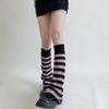 Sweet Striped Leg Warmers Stylish Hollow Knitted Leg Warmers Early Autumn 80s Party Dance Legwarmers for Women Girl Lady