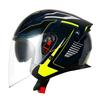 Delivery: Motorcycle Helmet Half Men Women Double Lenses Covered Three-quarters