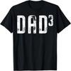 Happy Fathers Day 2021 Dad X 3 Vintage Men's Dad T-Shirt
