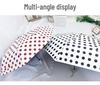 Retro Polka Dot Dual-Use Folding Umbrella: Windproof, Sturdy, Automatic Sunshade for Women