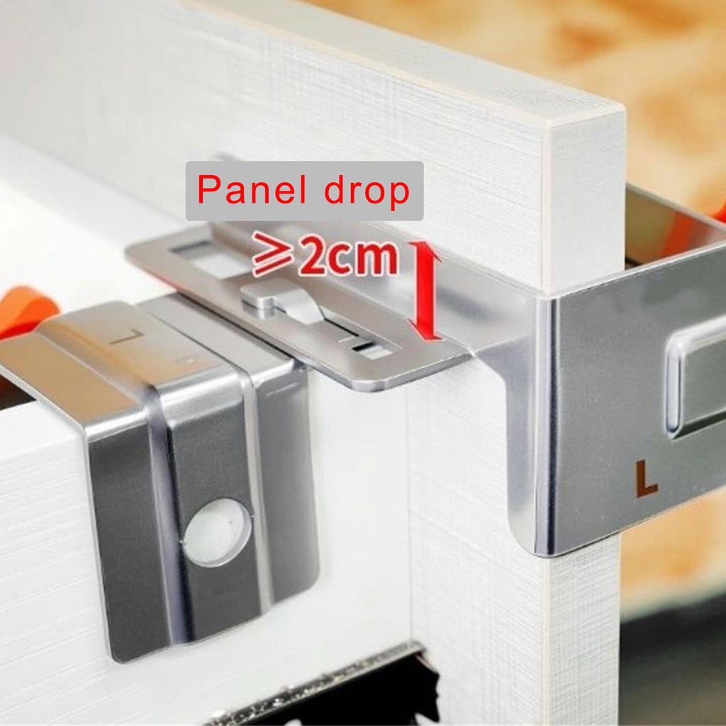 1Pair Drawer Front Panel Installation Clamp Woodworking Fixing Clamp No Handle Cabinet Door Panel Mounting Jig