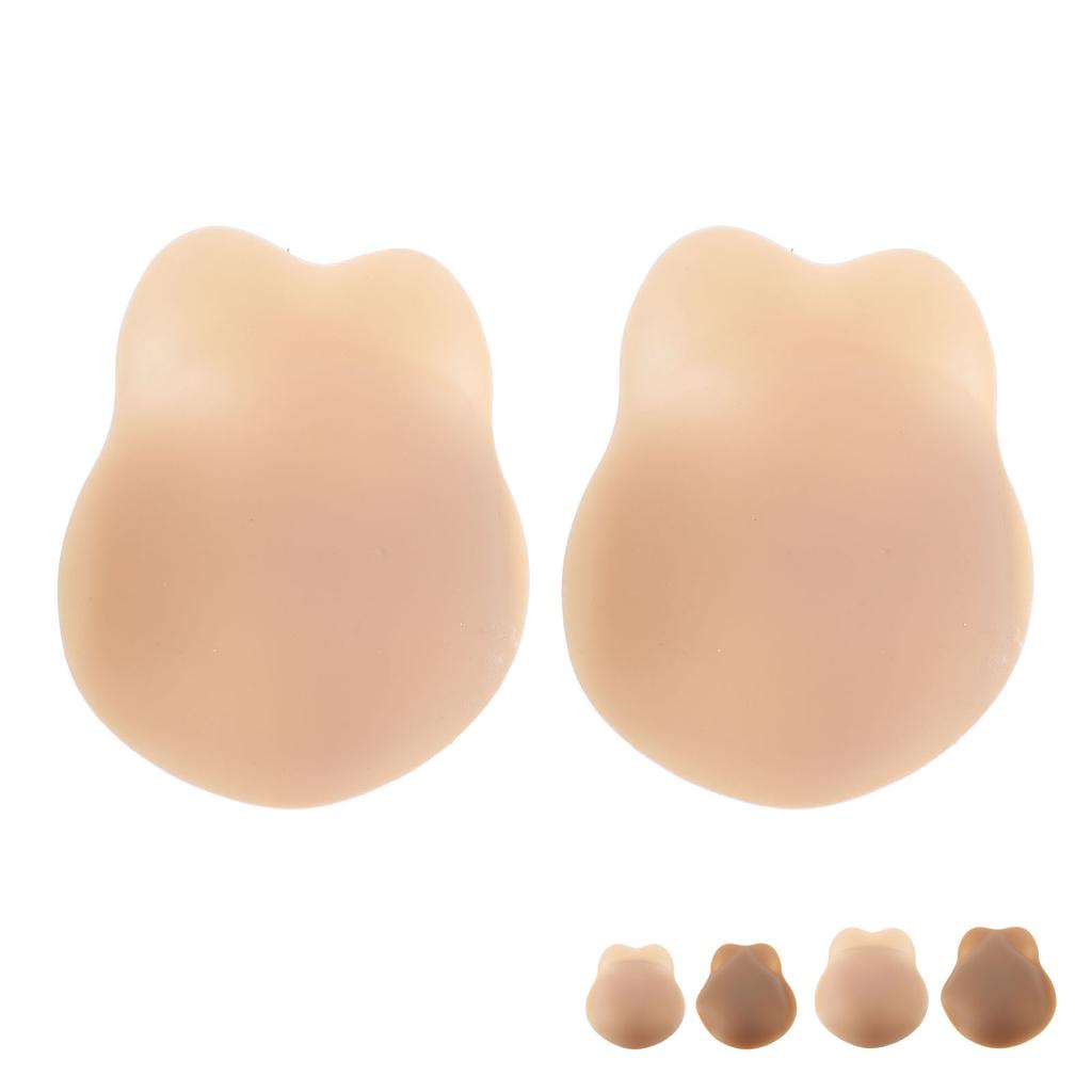 1 Pair Rabbit Ear Shape Silicone Nipple Cover Portable Adhesive Nipple Patch for Women