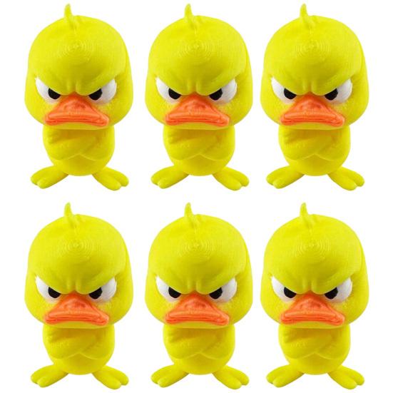 Personalized Desk Toy 3D Printed Angry Yellow Duck Ornament, Funny Gag Gift Decoration, Cute Miniature Figurine for Home Office Decor Animal