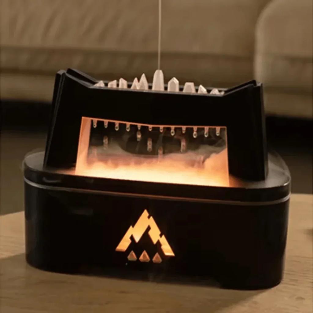 Water Droplet Rain Sound Aromatherapy Diffusion Humidifier, 300ML Flame Diffuser Suitable for Bedrooms, Yoga Studios Provide So