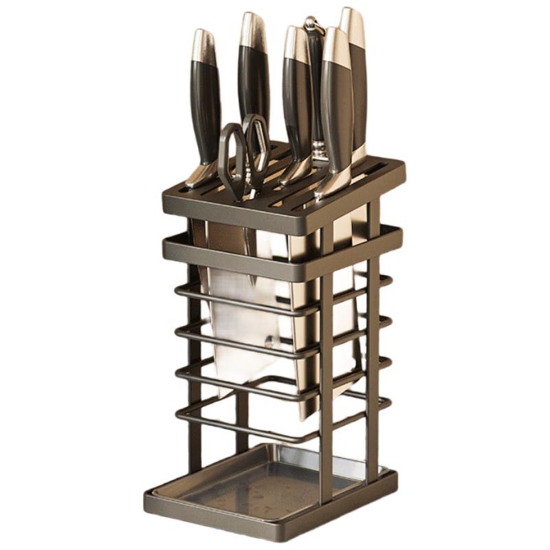 

Punch-Free Wall-Mounted Kitchen Knife and Utensil Rack