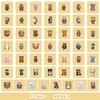 50 Cute Wind Animal Graffiti Stickers Suitcase Guitar Decoration Waterproof Stickers DIY Hand Account Stickers