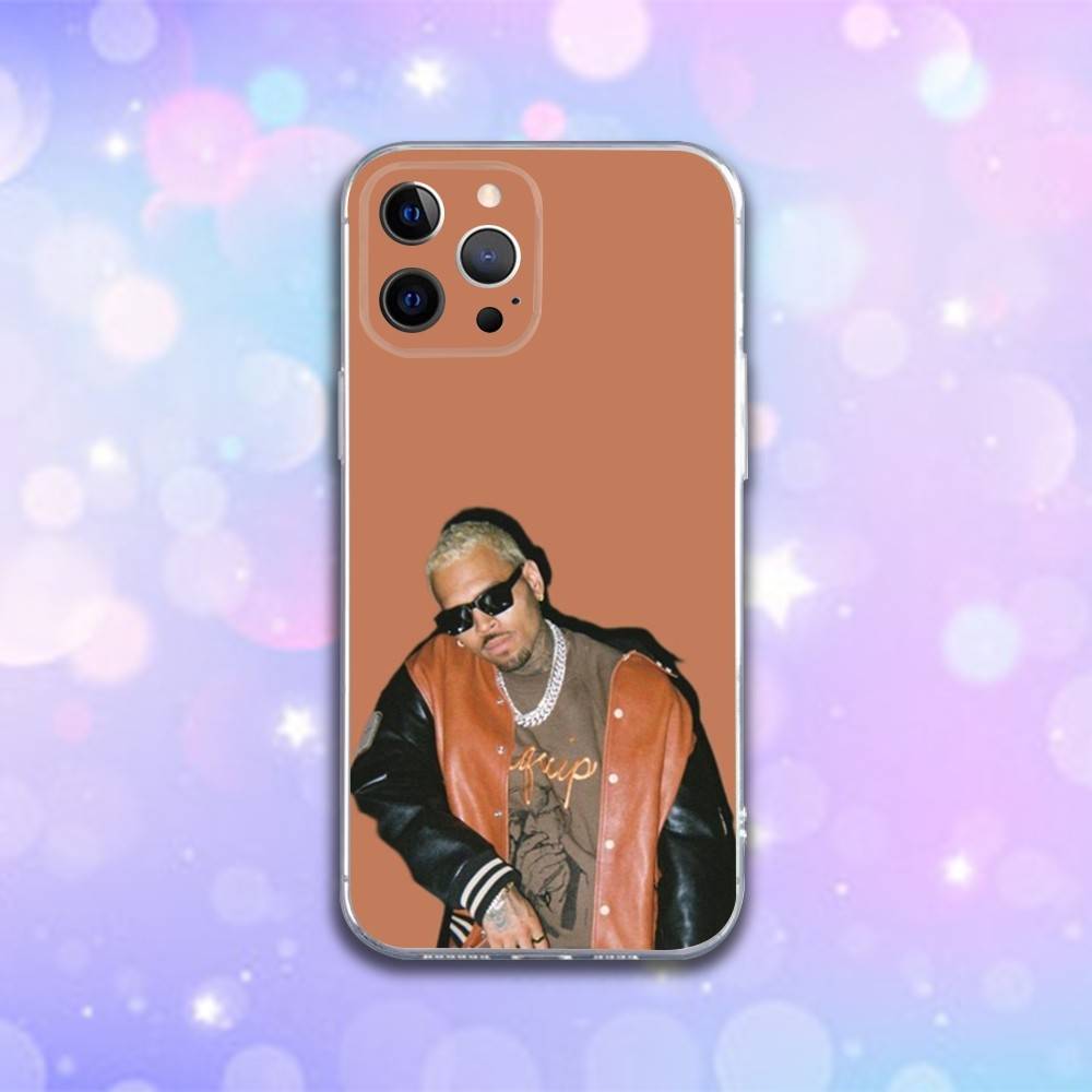 Rapper Chris B-Brown Phone Case For iPhone 16e,16,15,14,13,12,11 Plus,Pro,Max,XR,XS,X,Plus,SE,Mini Transparent Soft Cover