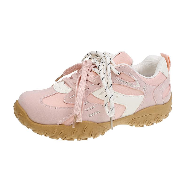 American retro color matching German training shoes women's 2025 new ballet style comfortable and light casual sports Forrest Gump shoes
