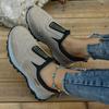 Women's Plus Size Single Shoes Casual Flat Bottom Ultra Lightweight Sports Shoes Thick Soled Sneaker Solid Color 36-46