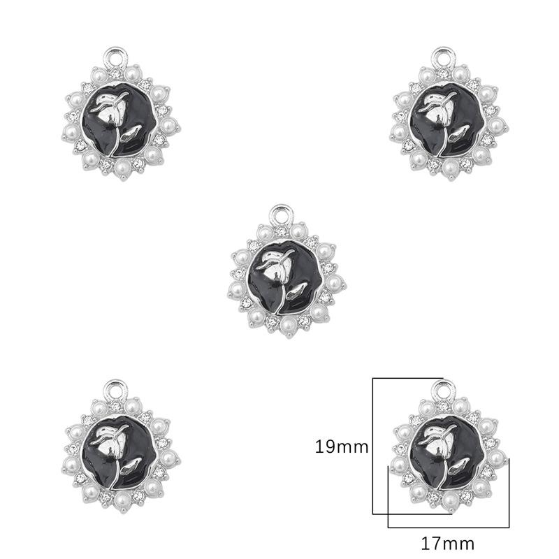 Enchanting Silver Tulip Hexagram Bow Star Rose Pendant for DIY Beading