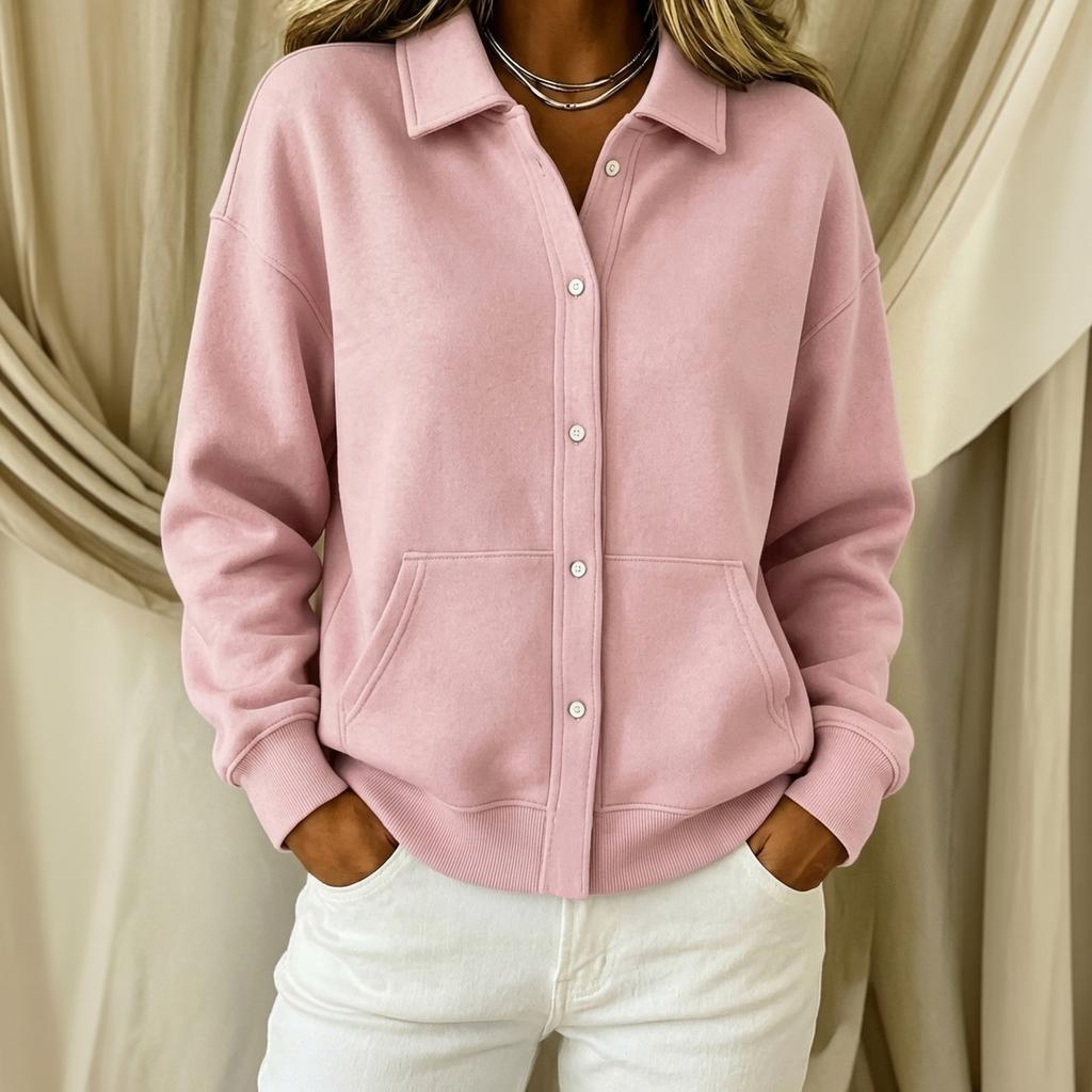 Women's Retro V-Neck Cardigan Long Sleeve Single-Breasted Color Fall Winter Coat