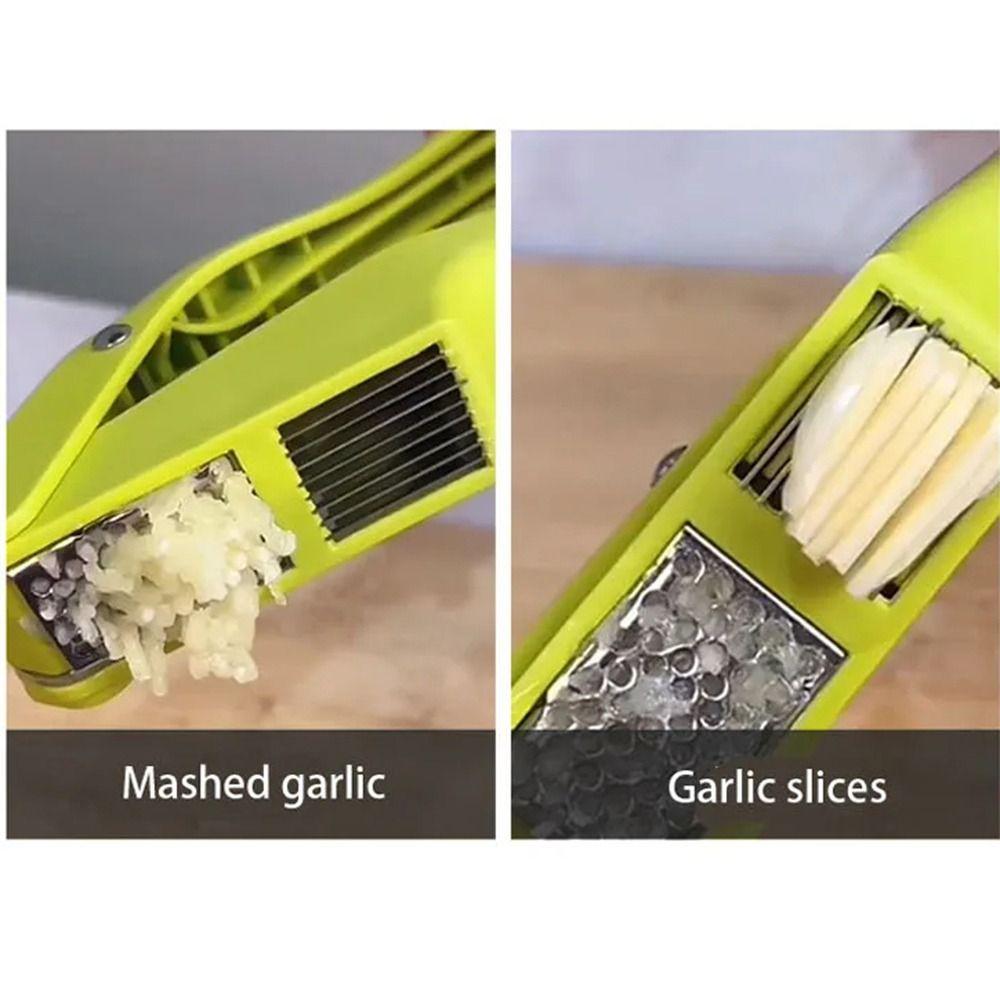 Stainless Steel Garlic Slicer Manual Type Garlic Masher Portable Garlic Crusher Kitchen Use