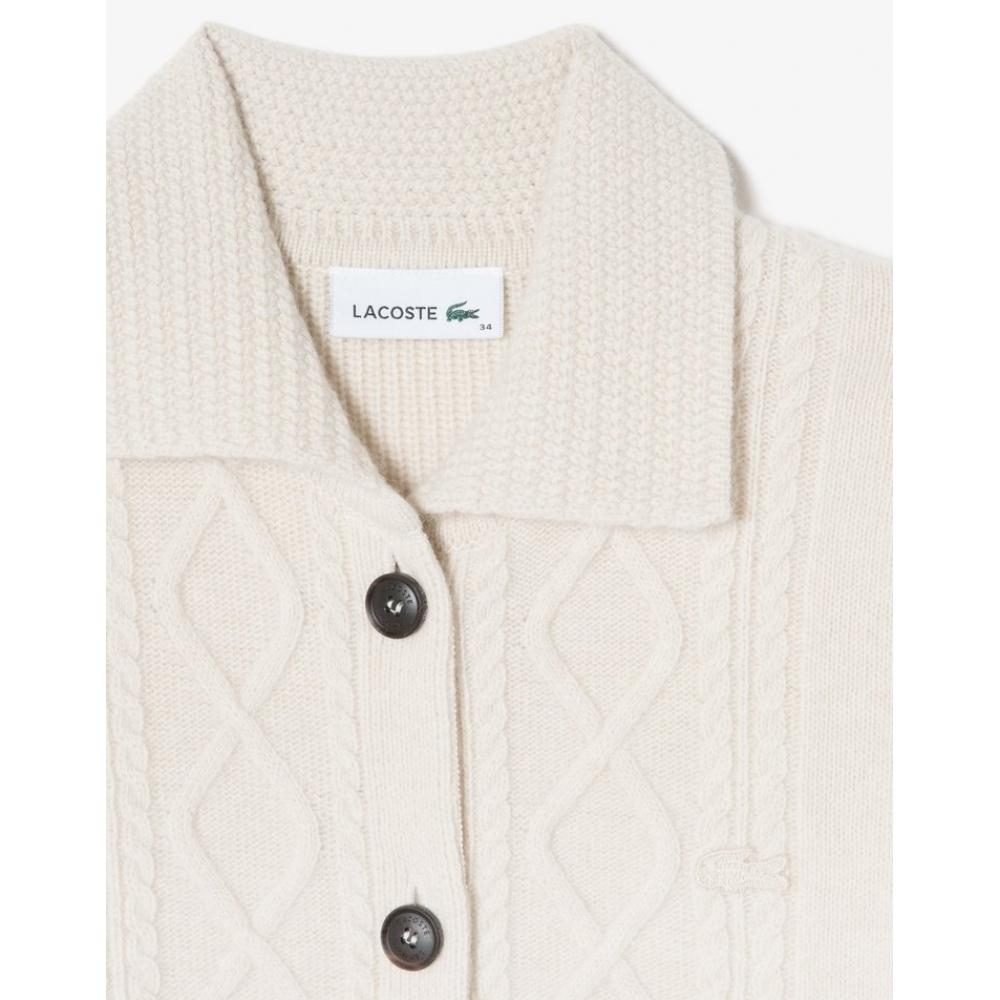 LacoSte Women S Cable Crop Cardigan Af779e 54n Xfj