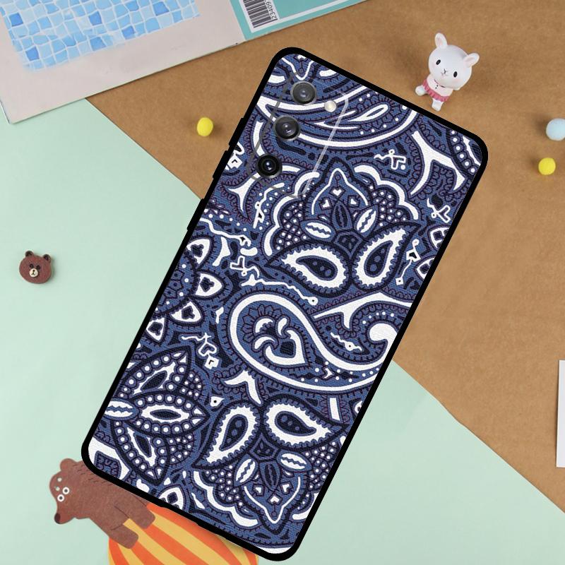 Bandana Seamless Pattern Soft Case For Samsung Galaxy S25 Ultra S9 S10 S20 FE S21 S22 S23 Plus S24 Ultra Funda Cover