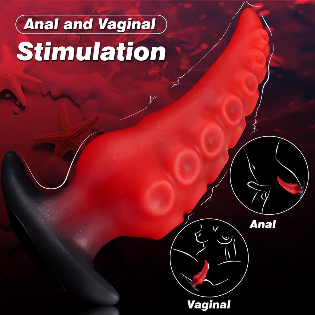 Alien Octopus Tentacle Anal Plug for Women - Outdoor Wearable Dildo Toy