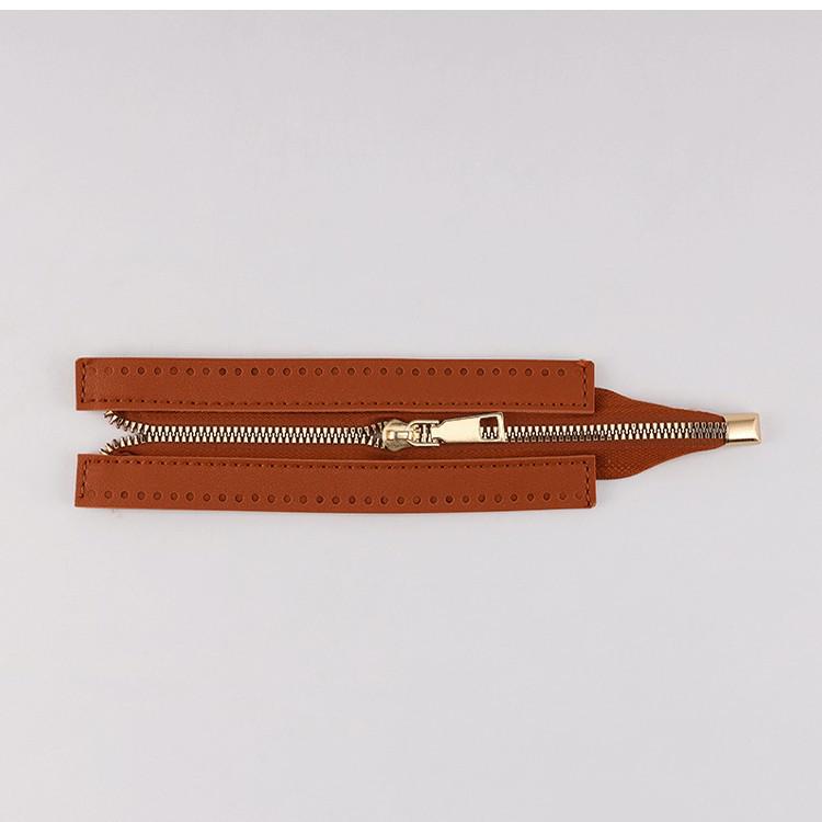 18cm Metal Teeth Zipper for DIY Handmade Bags - Coral Fleece Mesh Bag Accessories