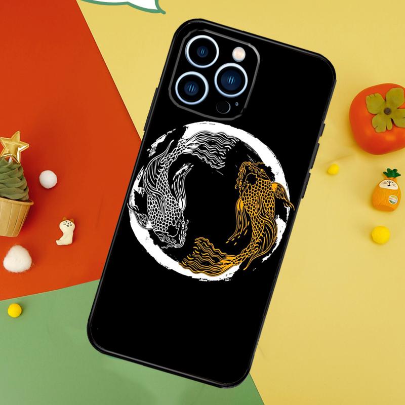 Koi Fish Yin Yang Phone Case For iPhone 17 Pro Max 16 15 14 13 12 11 Pro Max Plus 12 13 Mini 16e 17 Air Cover