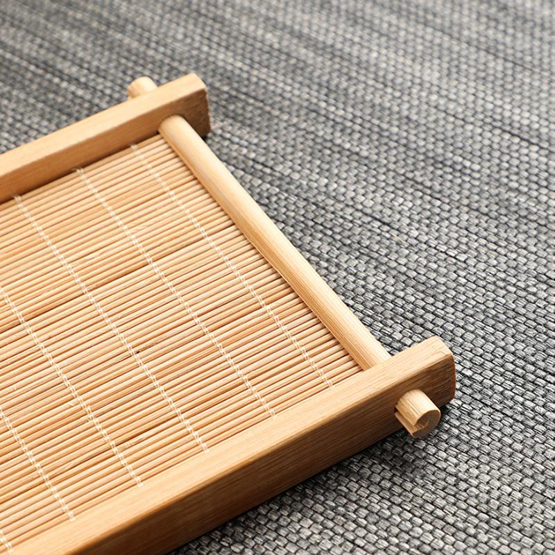 Bamboo Square Tea Coaster Heat-Resisting And High-Temperature Cup Mats Table Protector Reusable Wood Accessory Decor