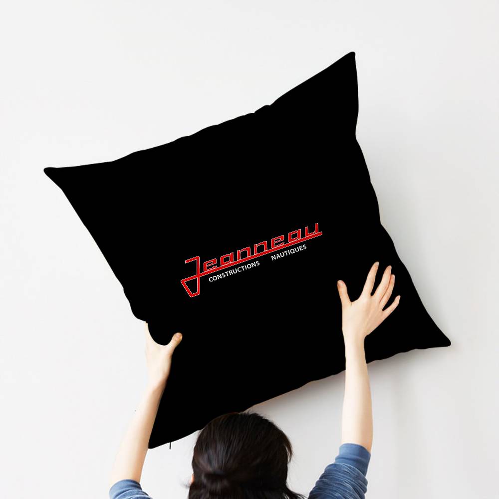 Jeanneau Logo Personalized Pillow Dust Cover Bedroom Kids Party Decoration Pillowcase Birthday Children Gift