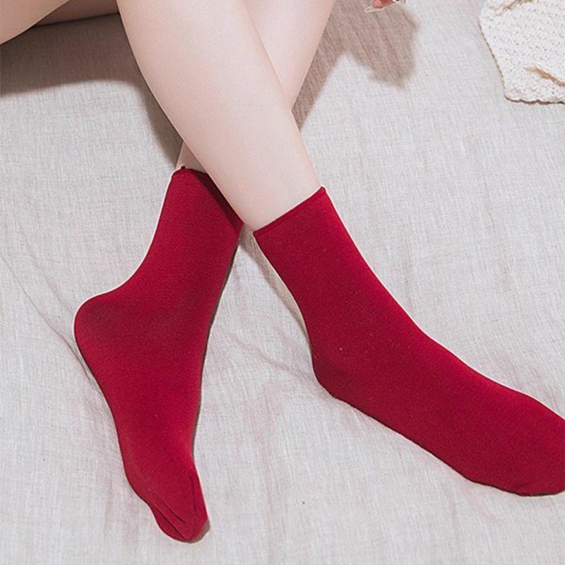 Autumn/Winter Plus Velvet Thick Snow & Floor Socks - Mid-Calf, Warm, Cold-Proof, Casual Home Wear