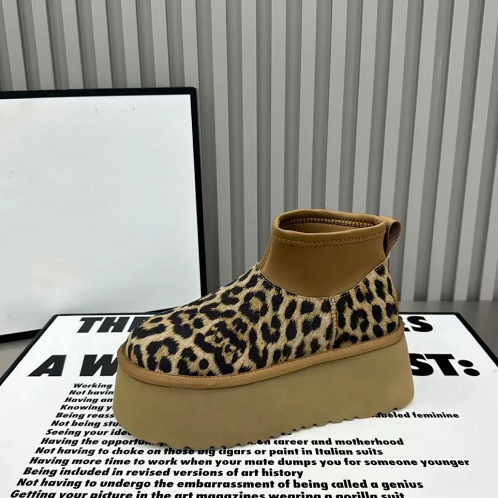 Women's fur one thick bottom heightening winter lightweight warm snow boots non-slip wear-resistant casual sports cotton boots