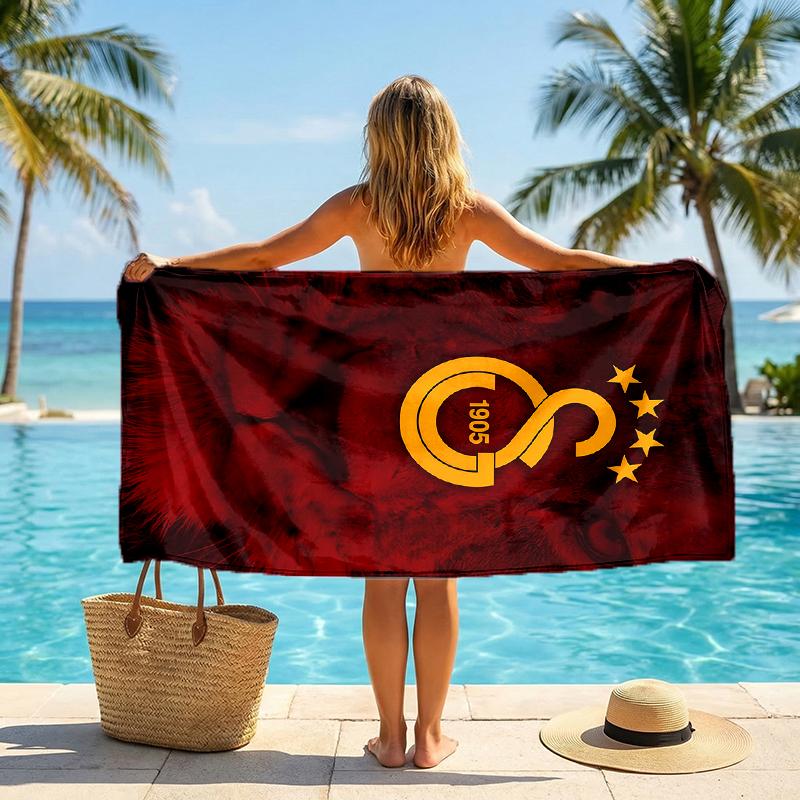 Galatasaray Mode Strandhandduk: Perfekt för sommaräventyr Mjuk, absorberande och snabbtorkande lämplig för simning och bad