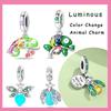 Copper Luminous Charm Green Firefly Chameleon Dragon Balls Suitable For Original Bracelet Diy Gifts Beautiful Jewelry