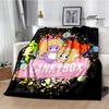 Lankybox Foxy Boxy cute Printed blanket picnic blanket Flannel Warm blanket Soft Cozy Blanket Home travel blanket Birthday Gift