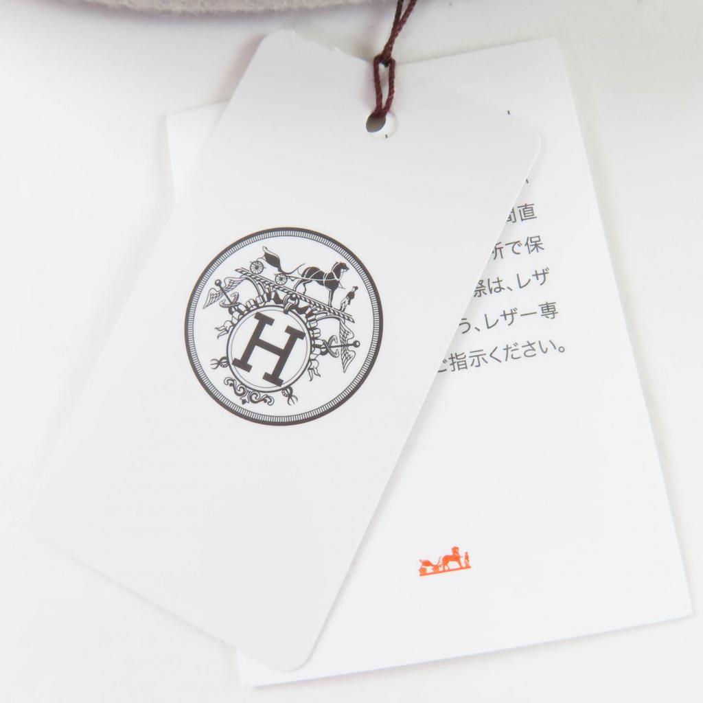 Excellent HERMES Casquette Deauville Serie Metal gray cashmere 57 H212009N Used