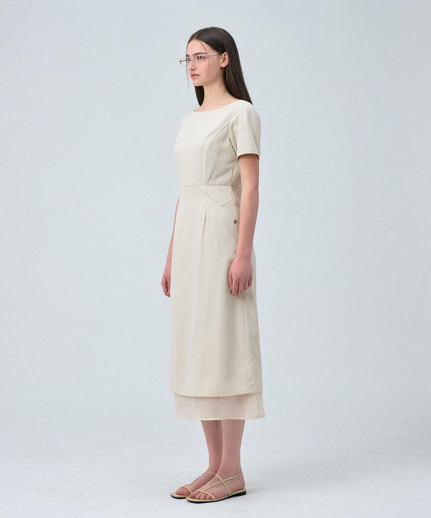 Micene Bonita Chiffon Layered Long Dress