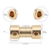 10 Pcs 5mm Brass Shaft Coupling Connector for 3D Printers Motor Accessories with Spanner Set Screws Shaft Extension Joint